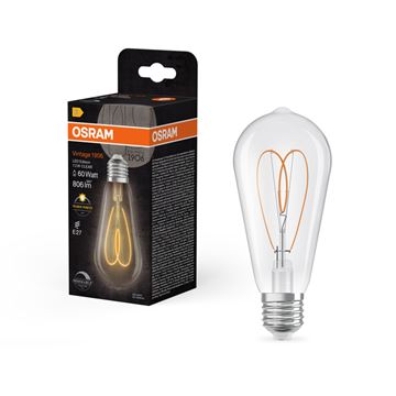 OSRAM Vintage 1906 CRI90 Edison Hjerte Klar DIM 7,2W=60W 927 E27